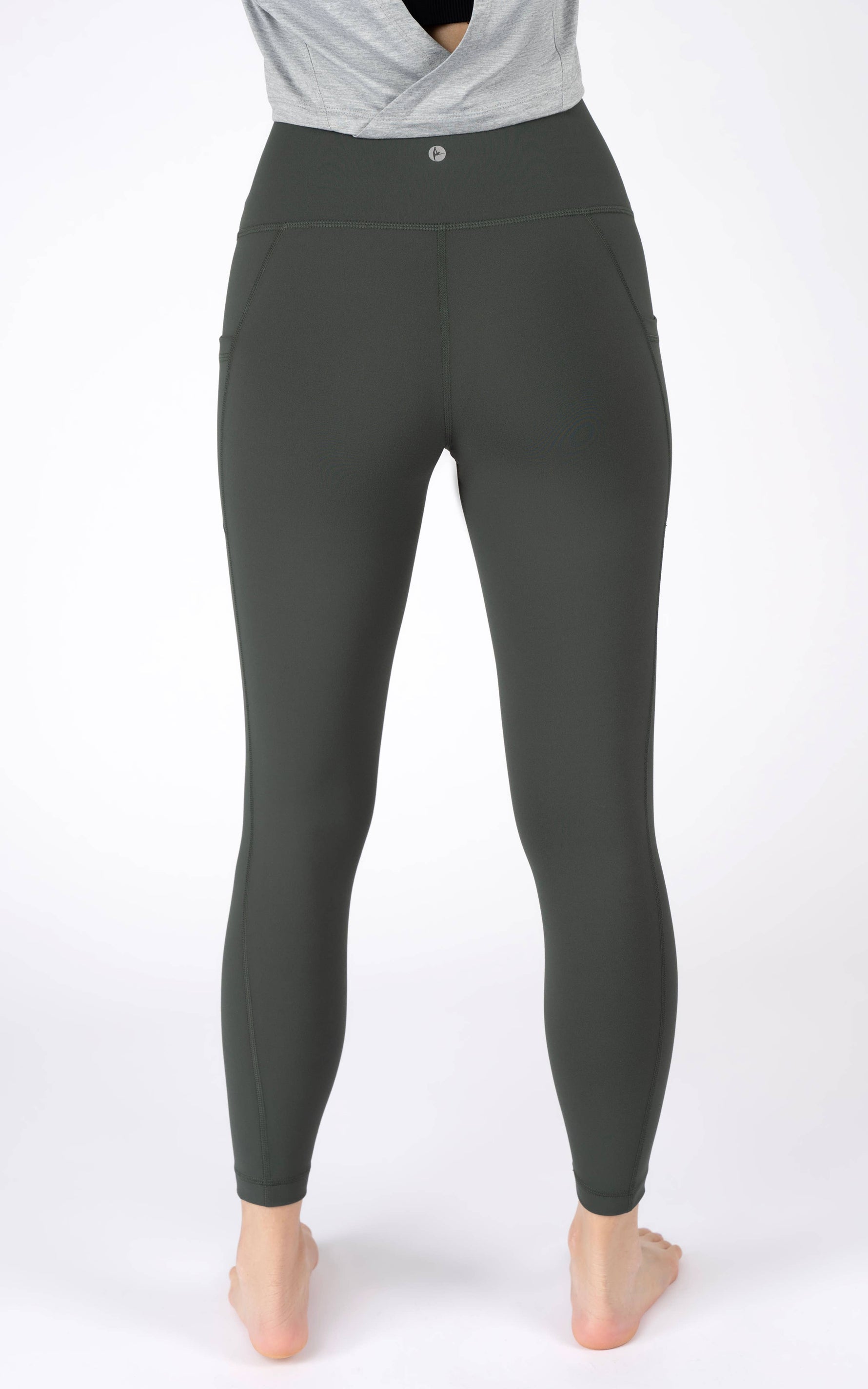 90 Degree by Reflex - Women's Side Pocket Ankle Leggings: CHOCOLATE MOUSSE