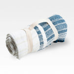 Genevieve 50x70" Indoor/Outdoor Recycled Woven Throw Blanket: Blue