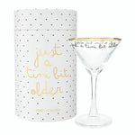 Gold Foil Martini Glass - Just a Tini Bit Older: 5.5 oz, 6.25" H