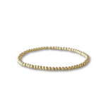 Lenny & Eva - Gold Beaded Bracelet: 6mm Textured