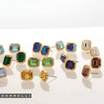 Octavia Scalloped Stud Earrings - EBW18BGAQU: Blue