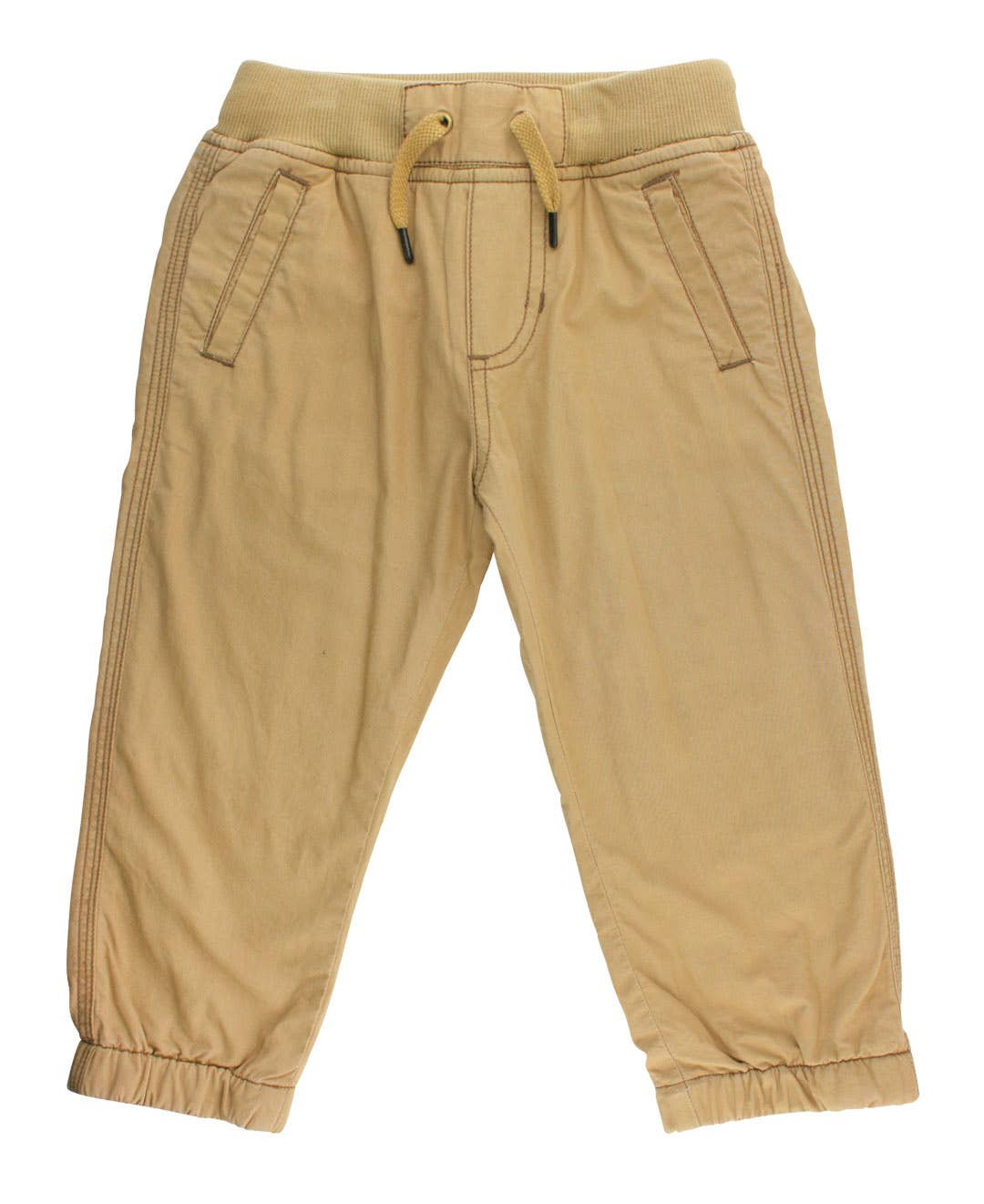 Boys Dark Khaki Jogger Pants: 12-18m