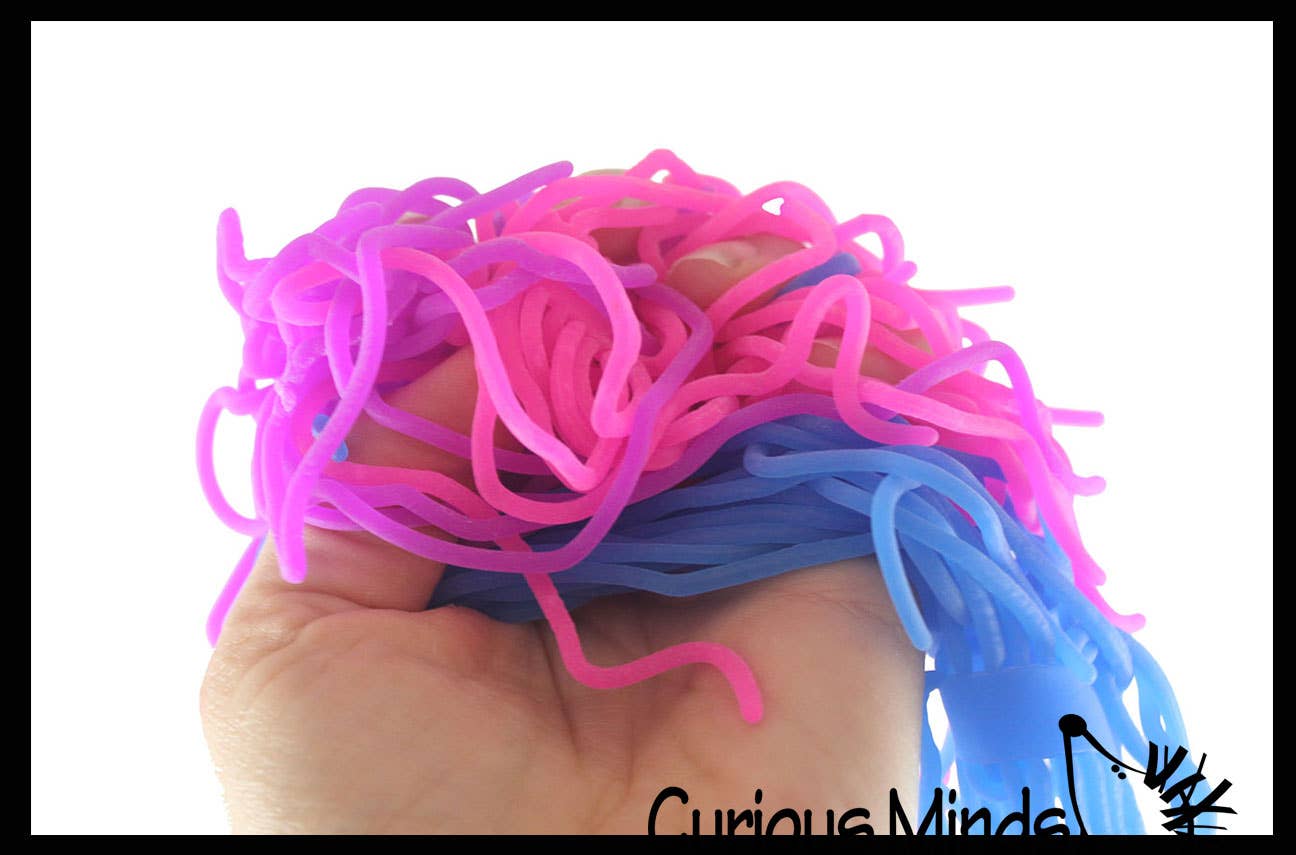 1 Pack of 3 Ramen Stretchy Noodle Strings Fidget Toy -