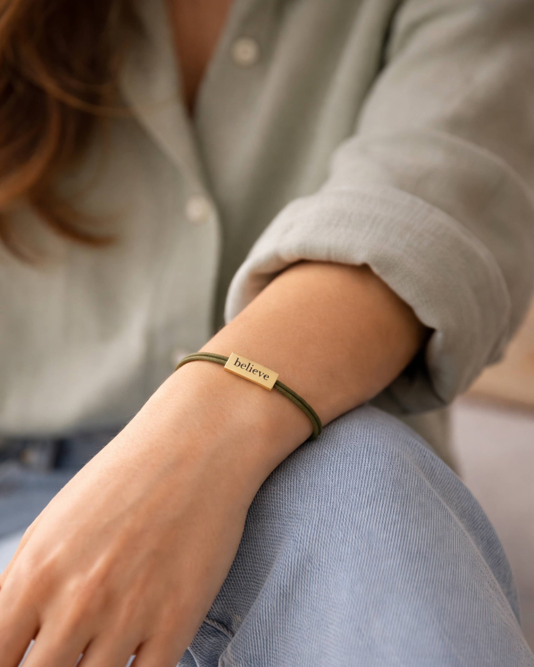 Sentiment Cord Bracelet-Joshua 1:9