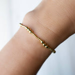 Lenny & Eva - Gold Beaded Bracelet: Duo Smooth