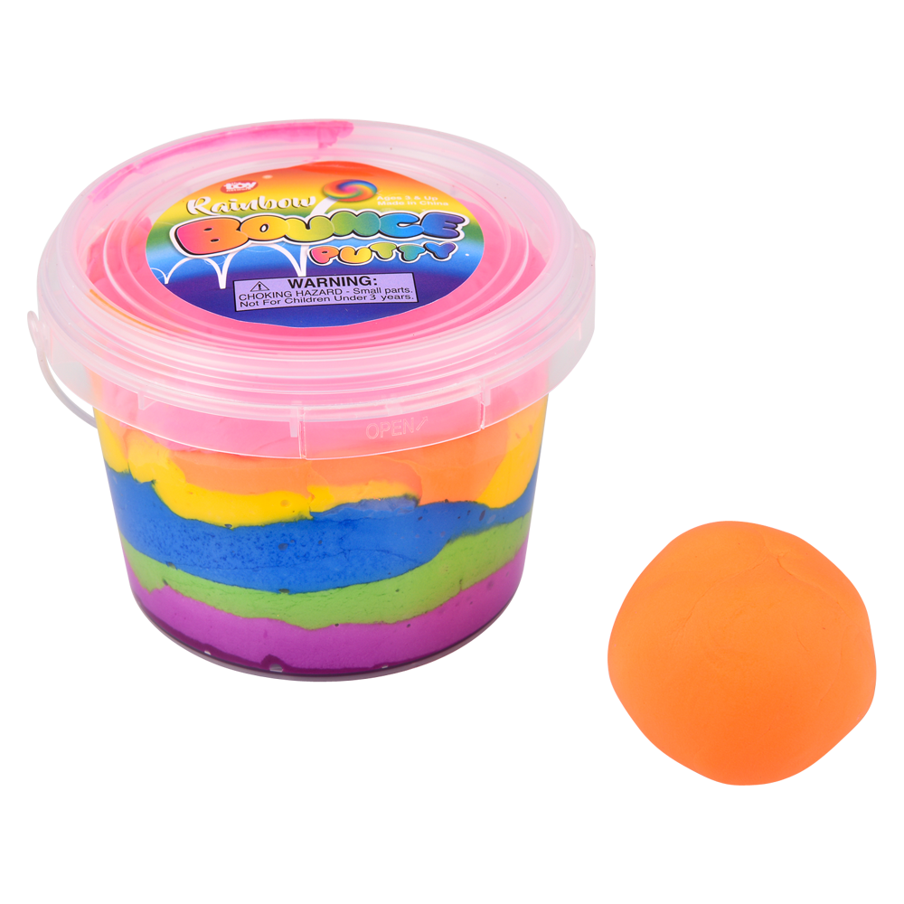 4" RAINBOW BOUNCING PUTTY