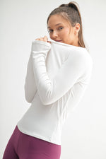 Barely There Boat Neck Micro-Ribbed Top: BASIC WHITE