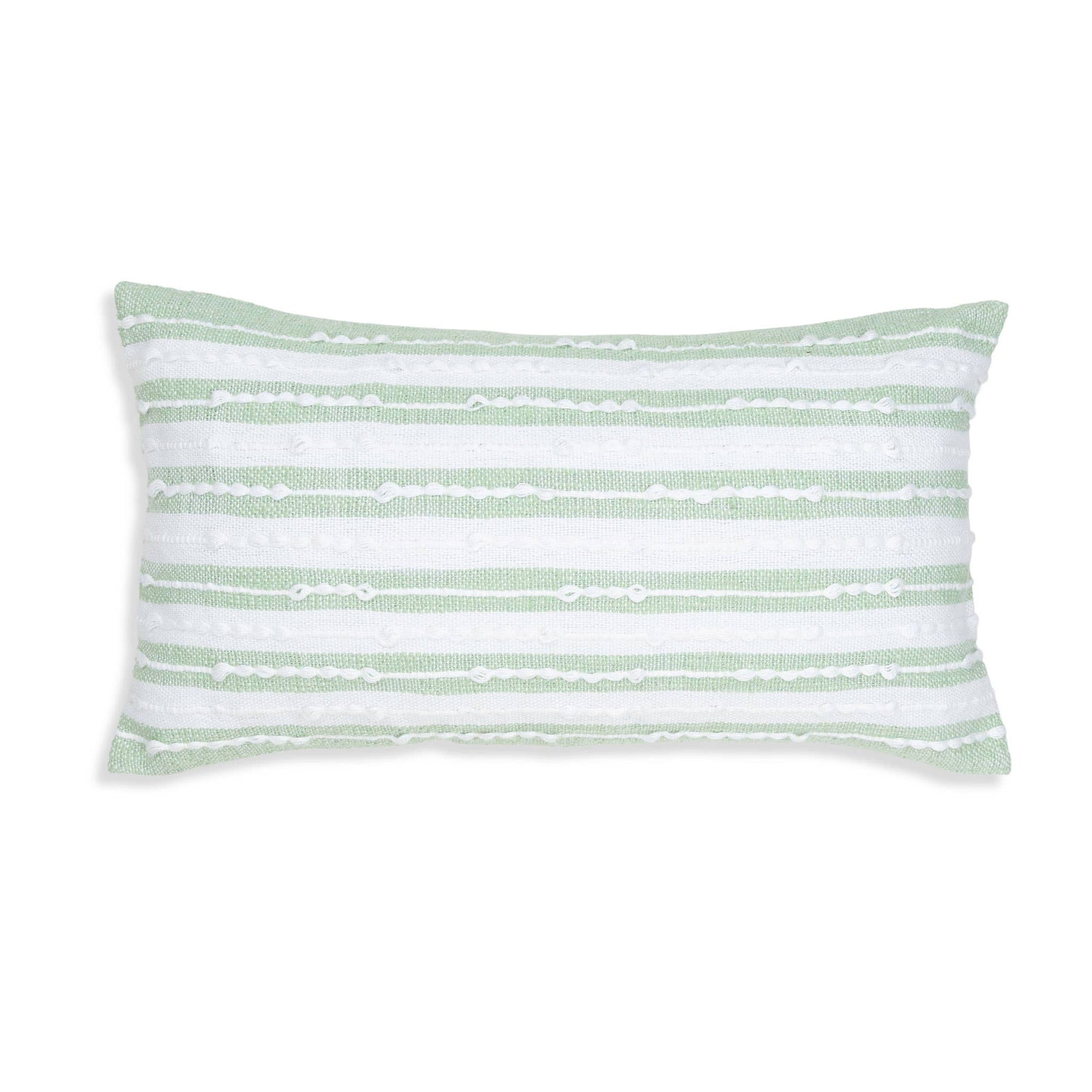 Romy 12X22" Handwoven Striped Indoor/Outdoor Throw Pillow: Blue