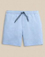 Y Gulf Haven Seersucker Swim Trunk: Blue Stream - 1929 / S