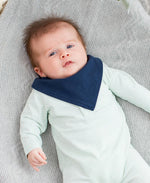 Baby Dark Navy and Coastal Treasures Knit 2-Pack Bandana Bibs: Blue / One Size
