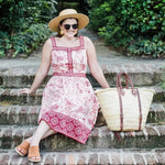 STRAW BAG Handmade leather, French Market Basket Backpack: Natural