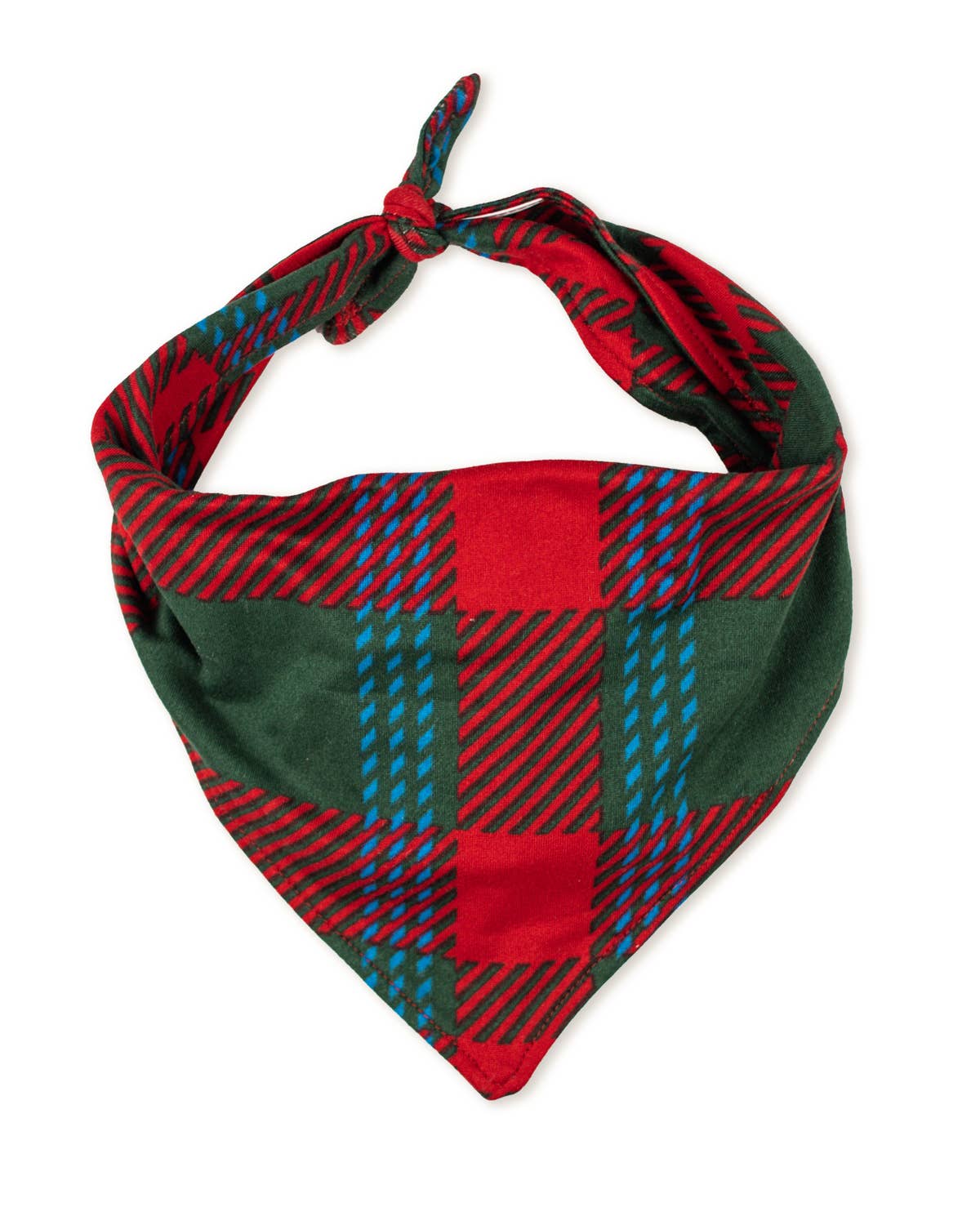 Telluride Plaid Dog Bandana   Dark Green/Red/Blue   -Asst.: L/XL