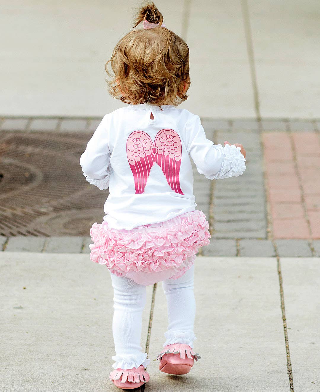 Baby Girls Baby Pink Woven RuffleButt Bloomer: Pink / 12-18m
