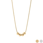 Stainless Steel Adjustable Ball Charm Necklace