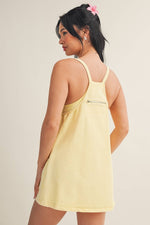 Mineral Wash Play Dress: Coral / L