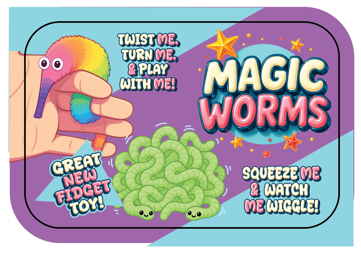 So Much Fun! Magic Worms Fidget Toy Assortment