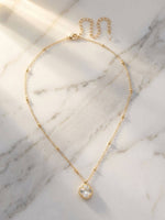Cushion-Cut Pendant Necklace - NDS50BGCRY: Clear