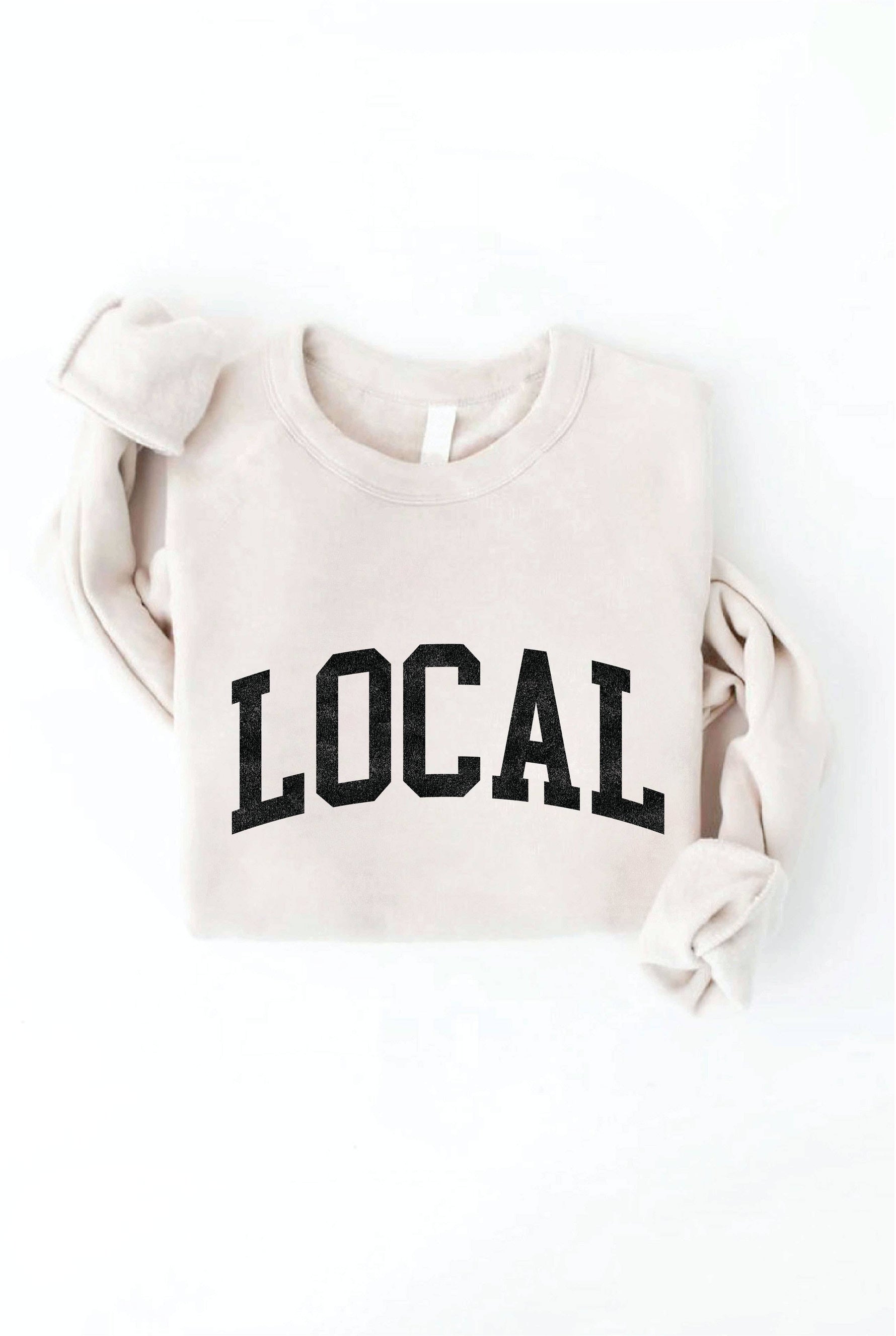 LOCAL graphic sweatshirt: VINTAGE WHITE LONG SLEEVE / L