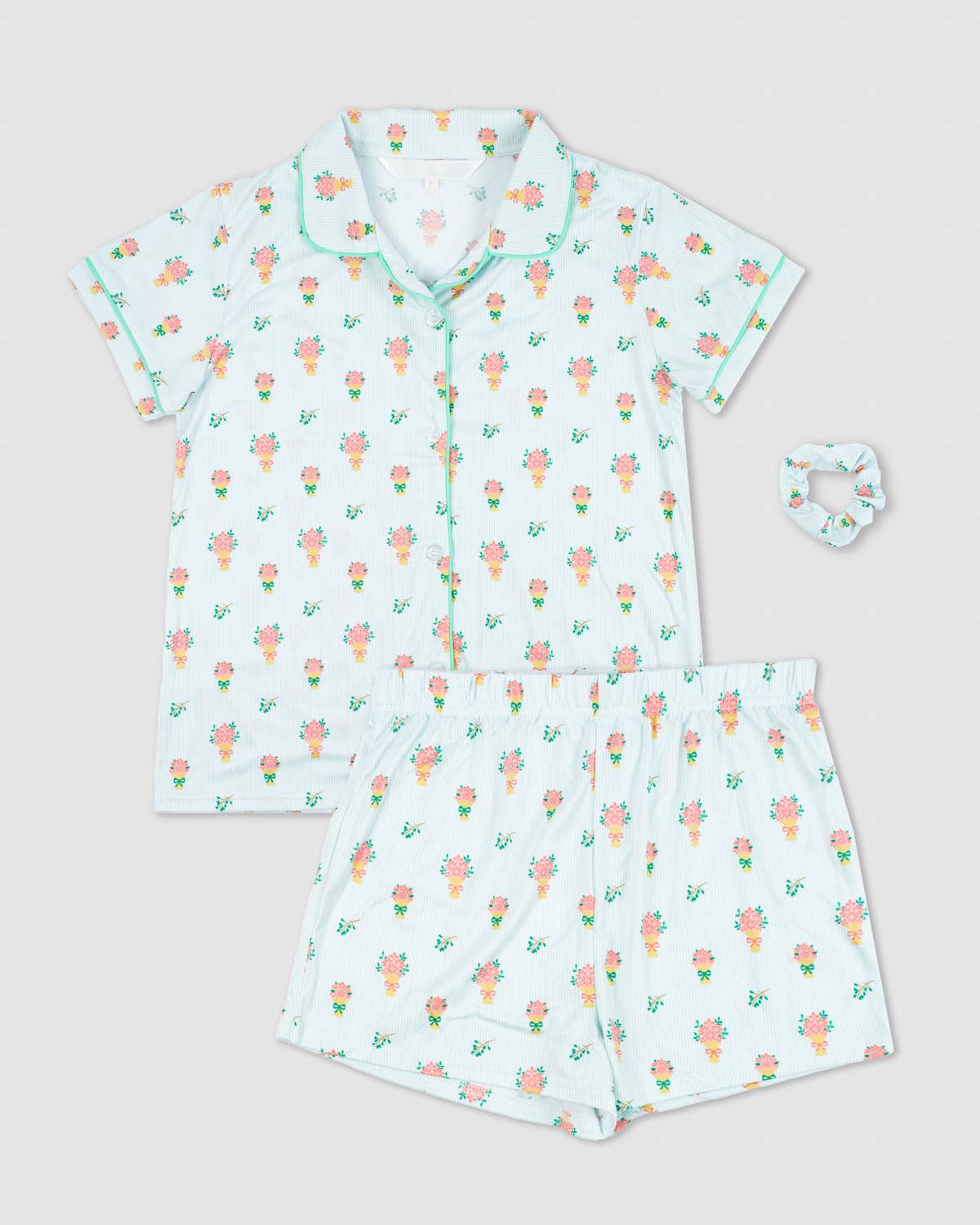 Girl's Love Blooms Here Sleep Shorts Set   White/Multi   Set of 3   -Asst.: XLarge (14-16)
