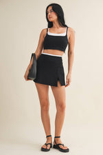 Double Layered Tank Top: Hot Pink Combo / L
