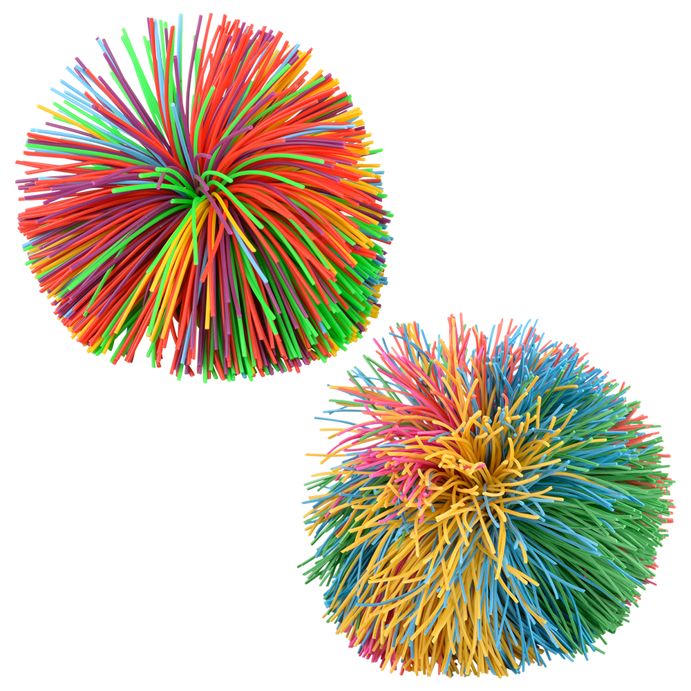 3.5" RAINBOW STRINGY BALL
