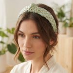 Striped Braided Twist Headband: MULTI