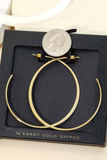 Secret Box Textured Hoop Gold Earrings