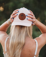 K'lani Trucker Hat - Pink/White Palm