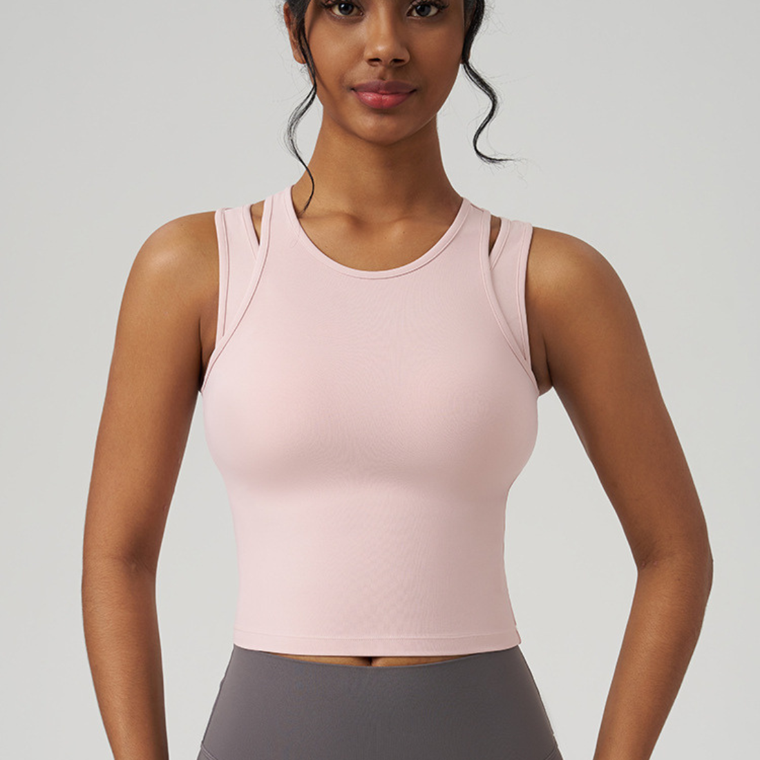 Women's sports-style vest: Pink / M
