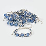 Beach Glass Woven Pull Bracelet Turquoise