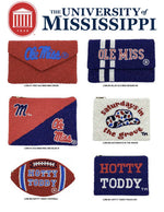 Football University of Mississippi Beaded Coin Purse