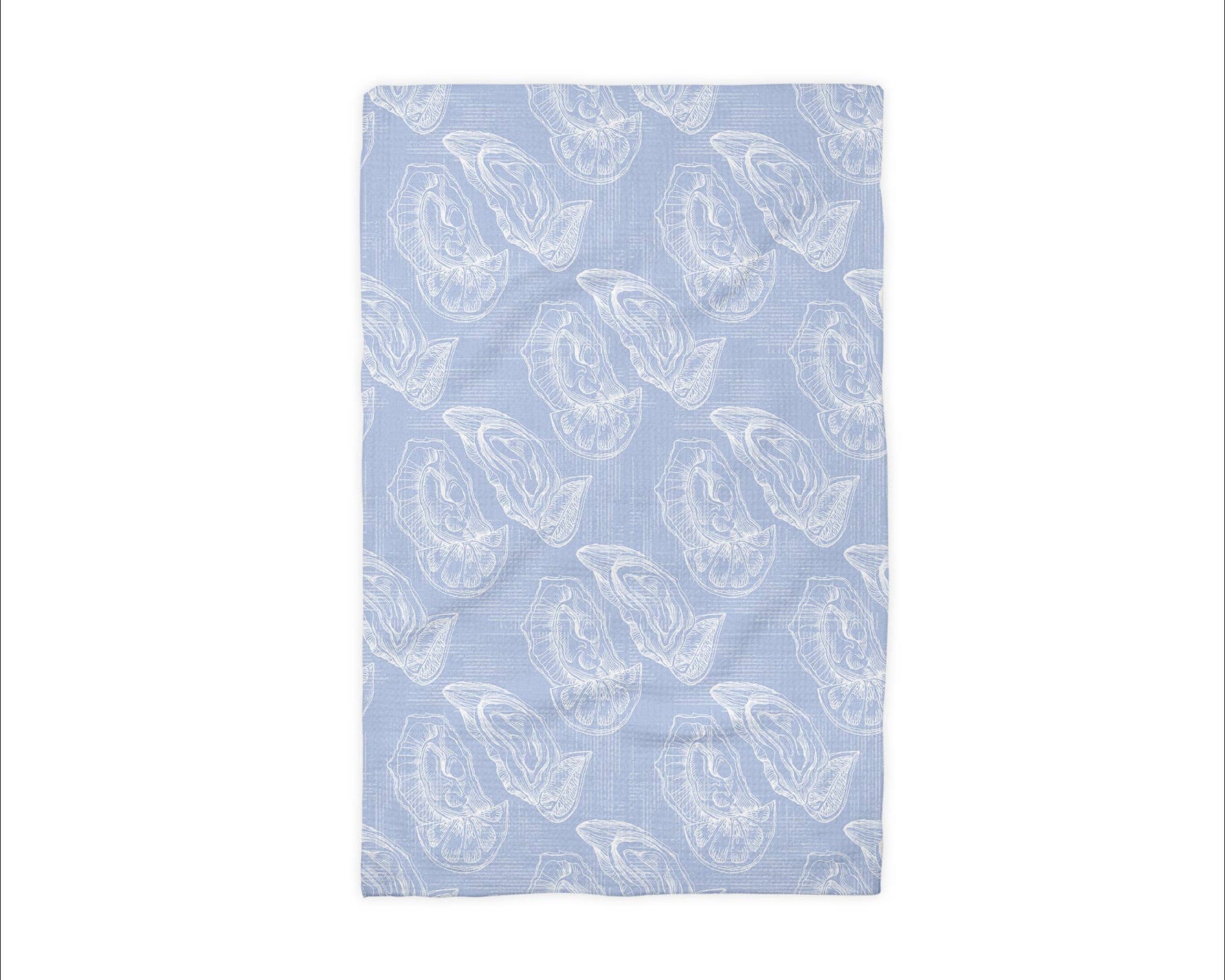 Oyster Shell Nautical Coastal Beach Ocean Kitchen Towel