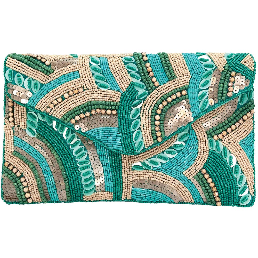 TURO/NUDE Beaded Swirl Clutch