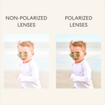 Jet Black Polarized Navigator | Cobalt Mirrored Lens: Ages 3-5