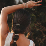 "Reflect" Gold Wave with Beachy Neutrals Hair Tie Bracelets