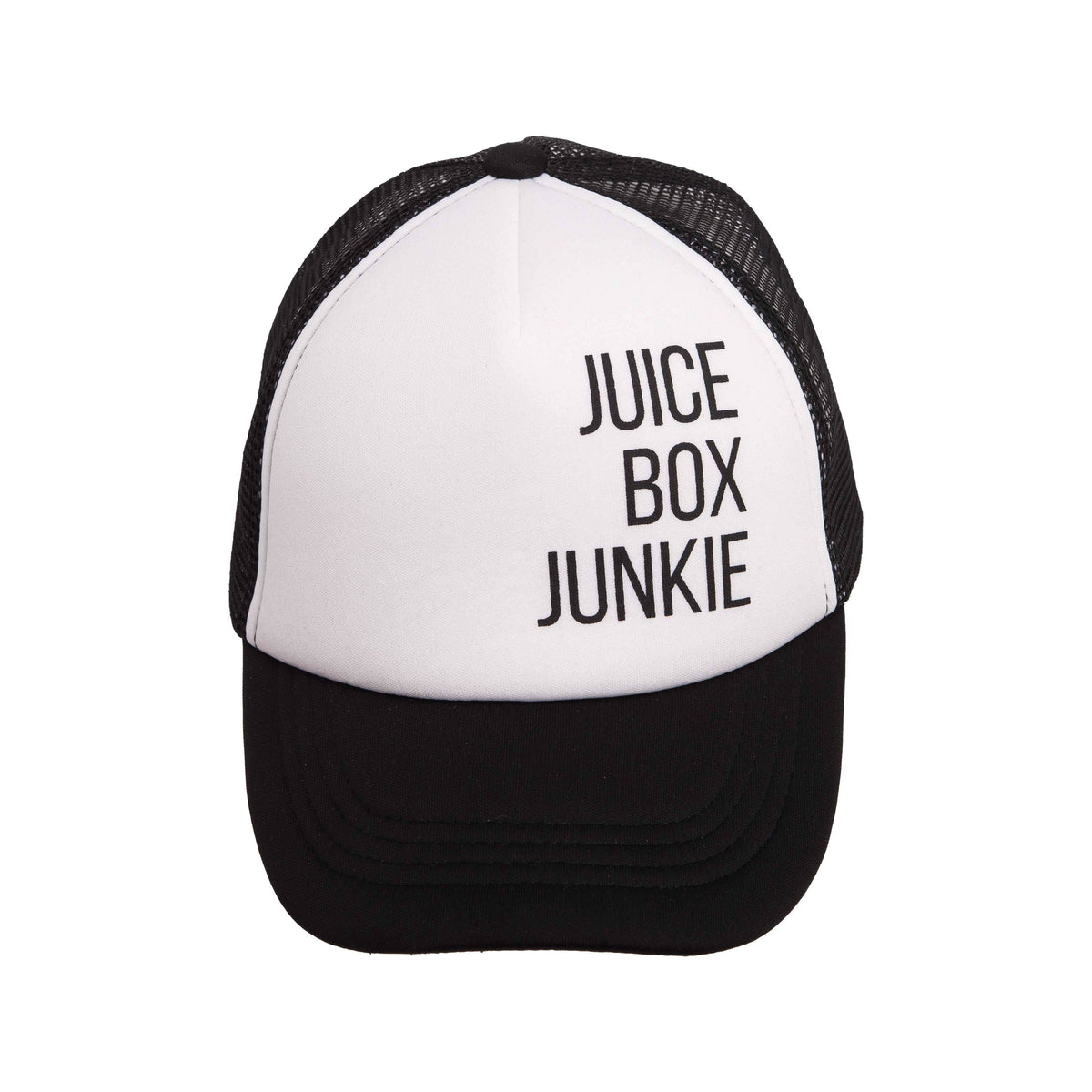 Juice Box Junkie Kid's Black Polyester Baseball Hat