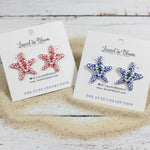 Amalfi Signature Starfish Earrings: Red