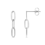 Stainless Steel Paperclip Earrings: Gold