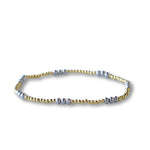 Lenny & Eva Gold Beaded Bracelet : Trio Textured