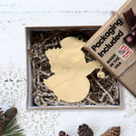 Snowman with Jingle Bell Gold Christmas Ornament