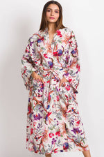 Rani Kimono Robes: Teal & Rose