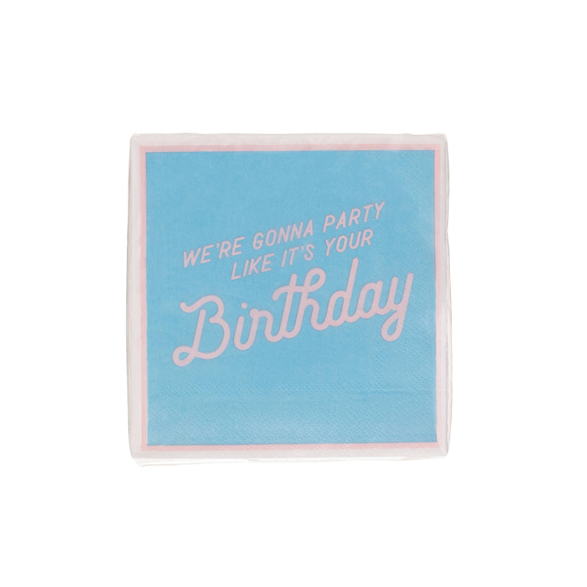 Gonna Party Blue Paper Cocktail Napkin Set of 24