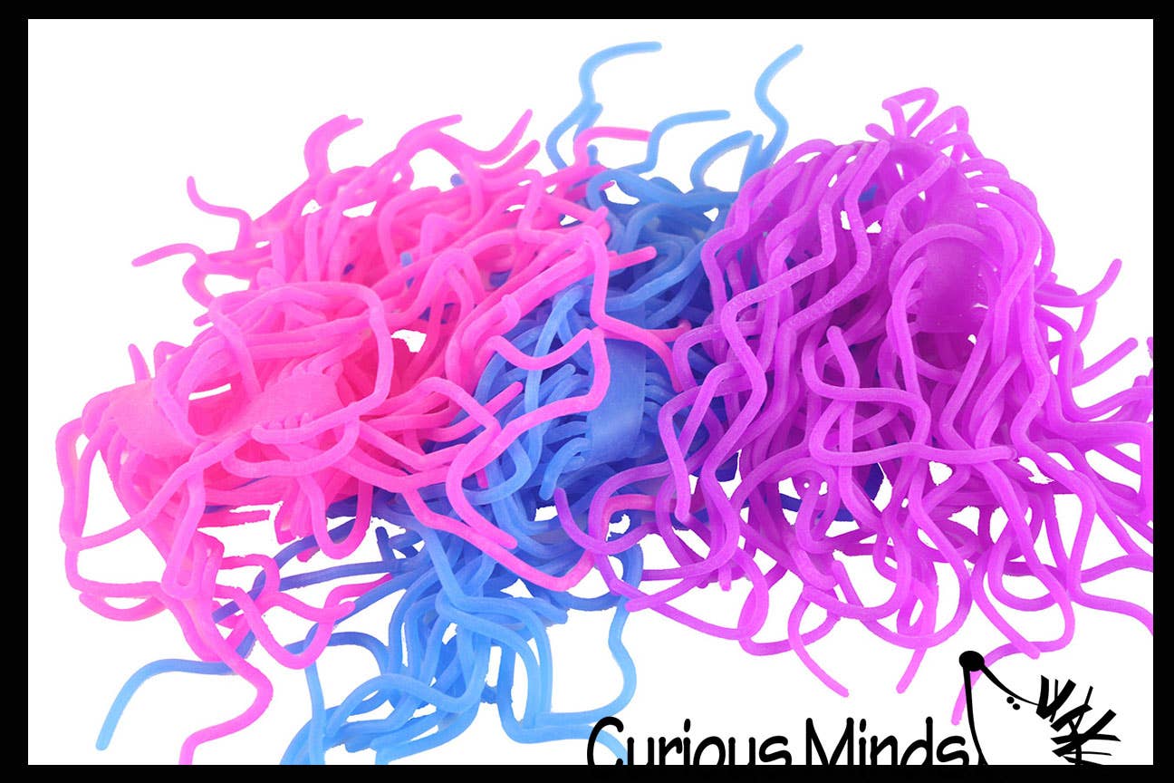1 Pack of 3 Ramen Stretchy Noodle Strings Fidget Toy -