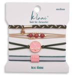 "Tee Time" Green and Pink Hair Tie Bracelets with Removable Ball Marker