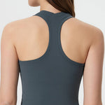 Women High Support Sports Bra Seamless Workout Yoga Set: Dark Blue / L