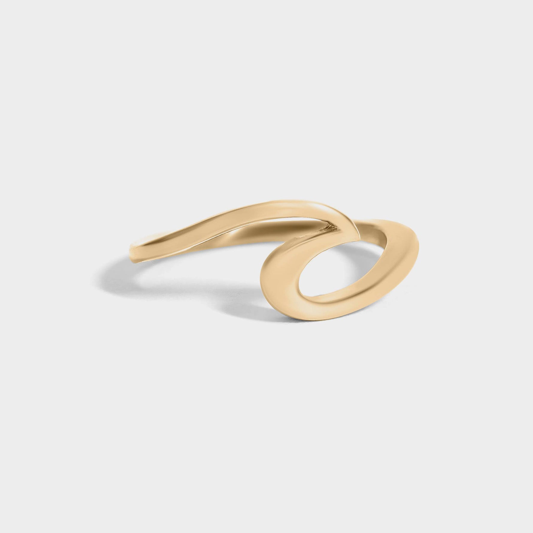 18K Gold Wave Ring: 6
