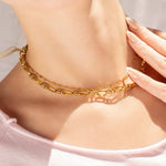 18K Gold PVD Statement Chain Necklace: Gold
