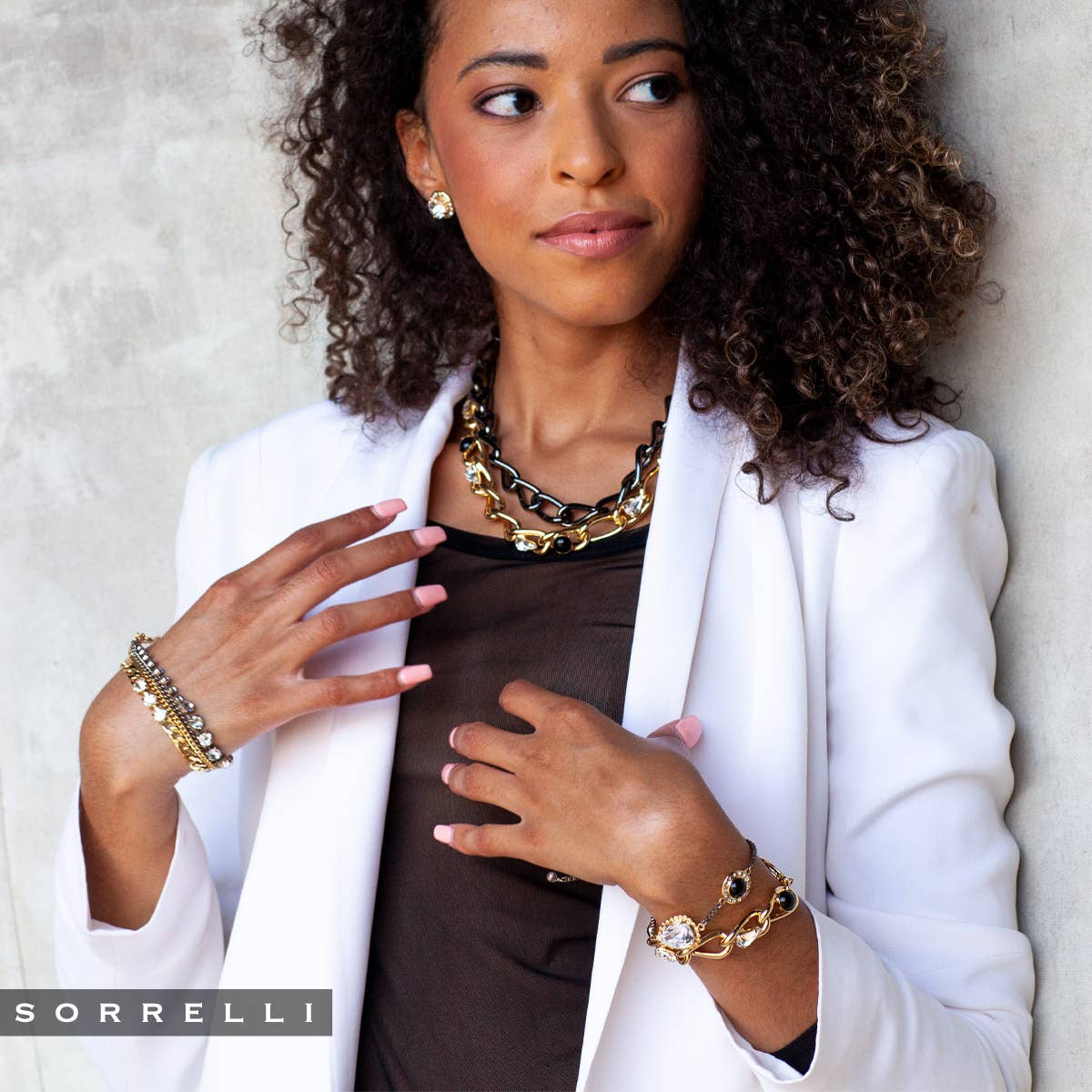 Sorrelli Dua Stud Earring: Clear