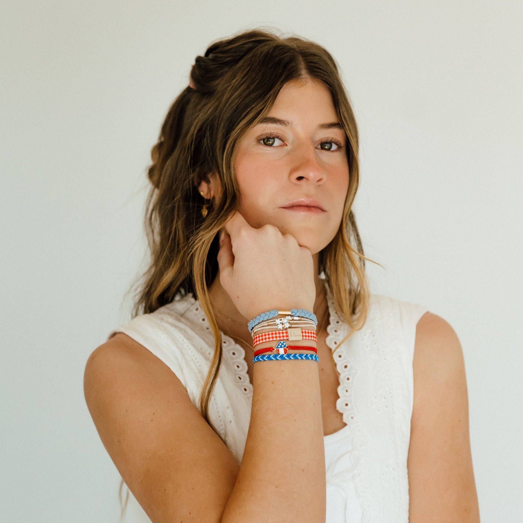 "Free" Patriotic Hair Tie Bracelets