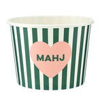 Paper Treat Cups - Mahj: Tube Packaging: 3.75" Dia x 6.75" H  ,   Paper Cup: 9 oz 2.75" H